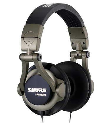 אוזניות קשת לתקליטנים Shure SRH550DJ אוזניות קשת לתקליטנים Shure SRH550DJ
