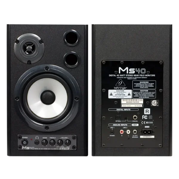 זוג מוניטורים אולפניים דיגיטליים Behringer MS40 - Next-Pro