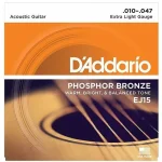 מיתרים לגיטרה אקוסטית D'addario EJ15 10-47