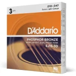⁦מיתרים לגיטרה אקוסטית D'addario EJ15 10-47⁩ – תמונה ⁦3⁩