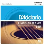 מיתרים לגיטרה אקוסטית D'addario EJ16 12-53