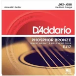 מיתרים לגיטרה אקוסטית D'addario EJ17 13-56