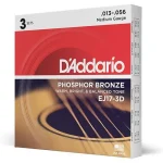 ⁦מיתרים לגיטרה אקוסטית D'addario EJ17 13-56⁩ – תמונה ⁦3⁩