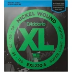 סט מיתרים לבס 5 מיתרים D'addario EXL 220-5 40-125