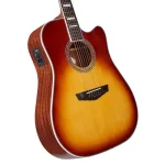 גיטרה אקוסטית מוגברת D'Angelico Premier Bowery Cutaway – תמונה 2