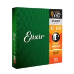 מיתרים לבס Elixir Nanoweb Stainless Steel בעוביים שונים – תמונה 3