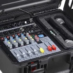 מיקסר מוגבר ICM SM-210P עם זוג מיקרופונים אלחוטיים – תמונה 3