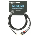 ⁦כבל RCA זכר כפול-3.5mm סטריאו Klotz KY7 MiniLink Pro⁩ – תמונה ⁦3⁩