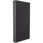 ספוג אקוסטי שחור 12x48x100 בעיצוב שינון עמוק