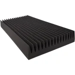 ⁦ספוג אקוסטי שחור 12x48x100 בעיצוב שינון עמוק⁩ – תמונה ⁦3⁩