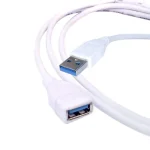 כבל מאריך USB לבן 2 מטר