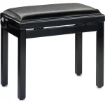 כסא שחור לפסנתר Stagg PB39 עם כריות שונות לבחירה – תמונה 3