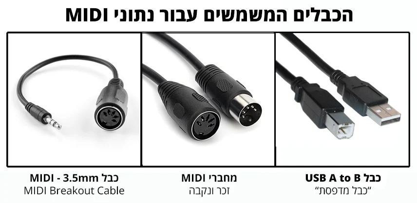 כבלי MIDI למקלדת שליטה