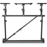 שולחן תקלוט Gravity FDJ T01 עם מעמדי לפטופ ומוניטורים – תמונה 4