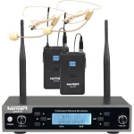 זוג מיקרופוני מדונה אלחוטים Haymer Pro UH-511-H