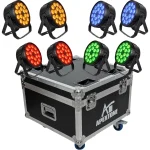 שמונה פנסי תומס לד Apextone 18x10 RGBW עם קייס קשיח