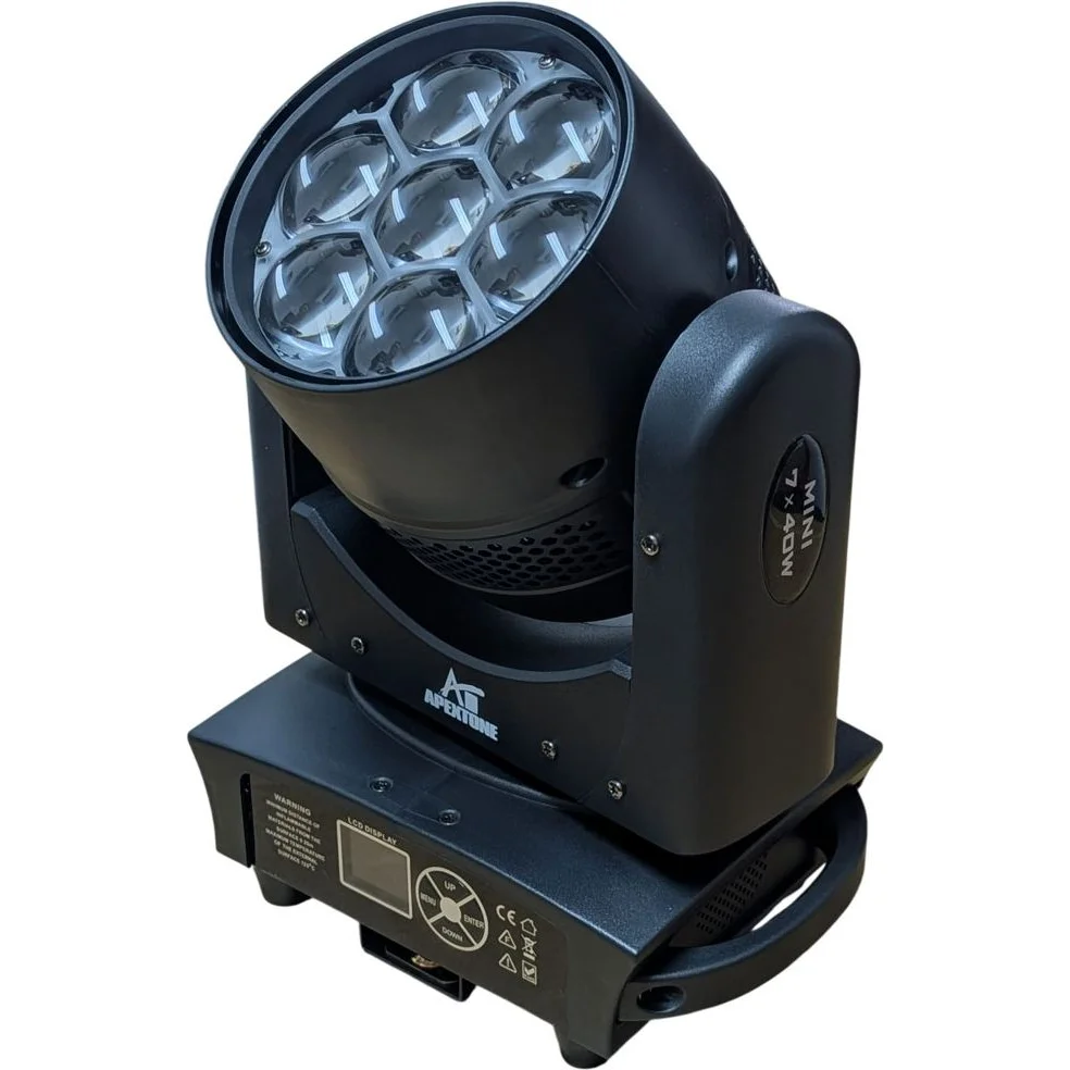 AP-7X40WMOVING-4 פנס חכם מובינג לד Apextone 7x40W Moving עם זום – תמונה 1