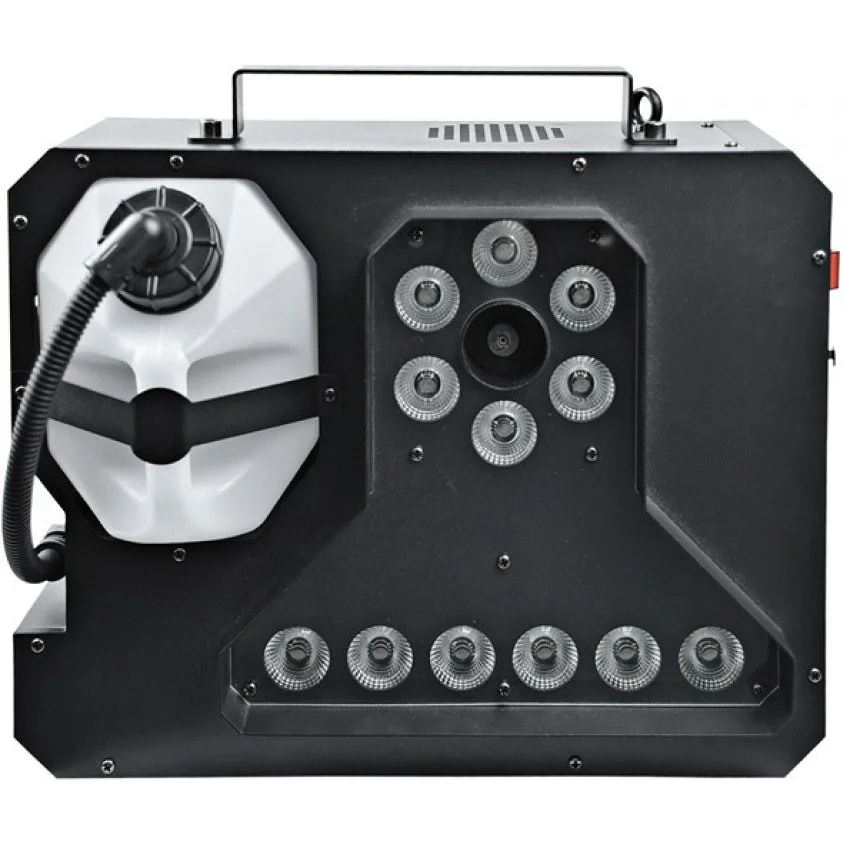 AP-FOG2500W-12X8W-1 מכונת עשן Apextone FOG 2500W 12*8W עם תאורה מובנית – תמונה 1