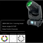 ⁦פנס חכם מובינג בים Apextone Beam Spot Wash 280W⁩ – תמונה ⁦3⁩