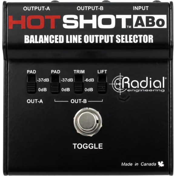 HotShotABo-top-768x691 פדאל בורר מיקרופון ל-2 יציאות Radial HotShot ABo – תמונה 1
