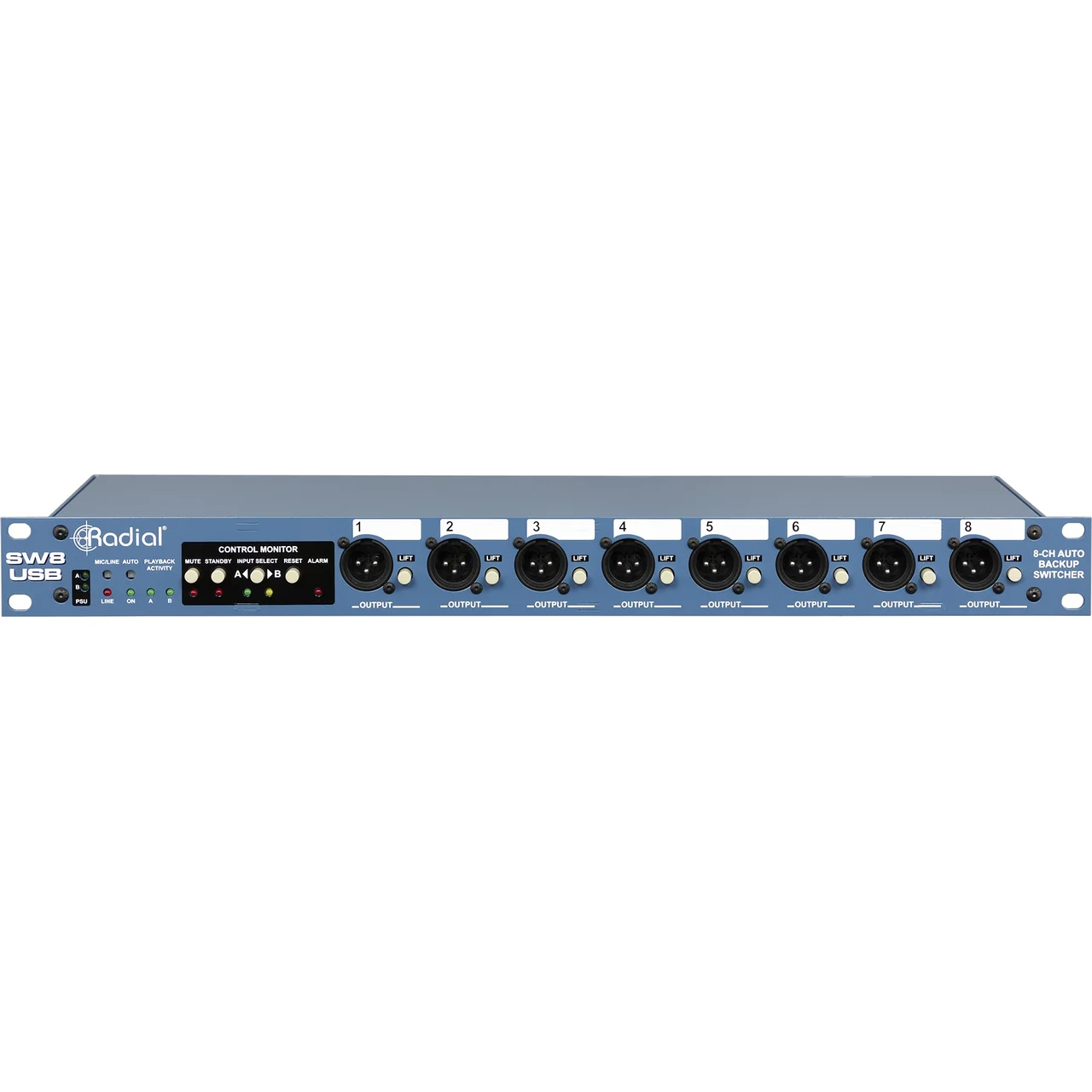 SW8-USB-front-1 כרטיס קול Radial SW8-USB וסוויצ'ר 2 מחשבים – תמונה 1